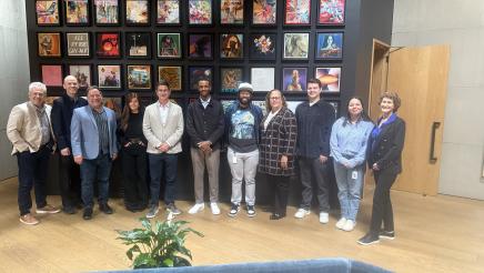 Chair Ward Poses with Interscope Records Execs